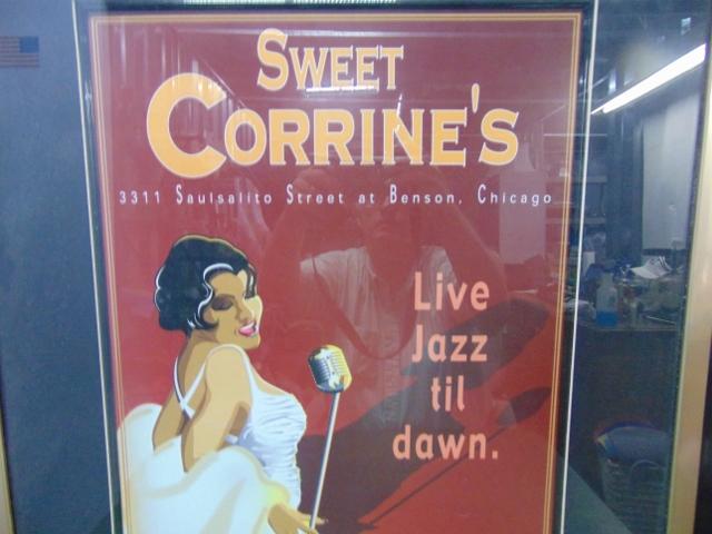 Framed & Matted " Sweet Corrine's " Jazz Poster, Chicago (LOCAL PICK UP ONLY)