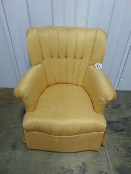 Very Nice Barrel Back Upholstered Formal Chair (LOCAL PICK UP ONLY)