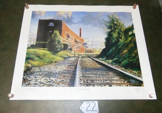 Autographed Limited Edition (122/600) Print " Track Lighting " By Charlie Pate(Local Pick Up Only)