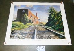 Autographed Limited Edition (122/600) Print " Track Lighting " By Charlie Pate(Local Pick Up Only)