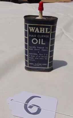 Vtg Wahl Hair Clipper Oil Tin Can