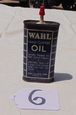 Vtg Wahl Hair Clipper Oil Tin Can
