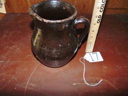 Antique Spun Pottery Pitcher