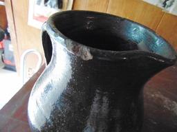 Antique Spun Pottery Pitcher