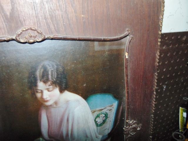 Antique Framed Picture Of A Lady From The 1920's