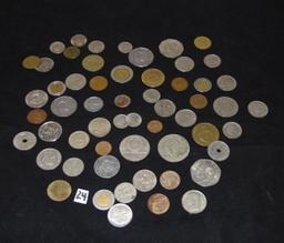 Nice Lot Of Foreign Coins Including A 1979 Moscow Olympics C C C P Coin,