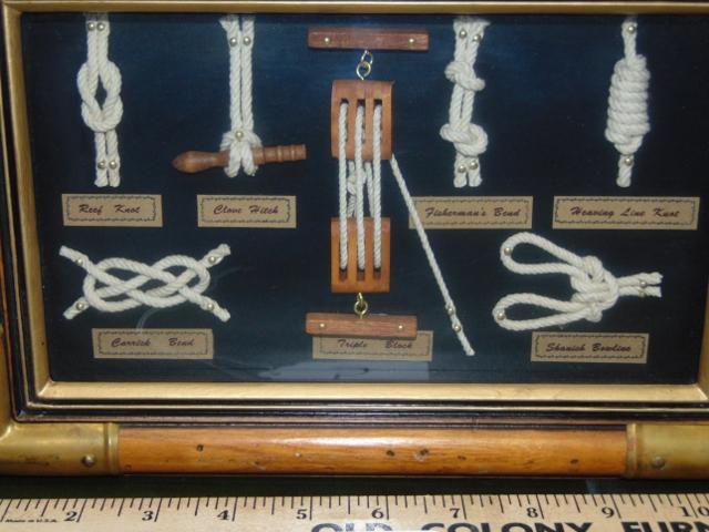 Solid Wood W/ Brass Trim Nautical Themed Wall Hanging Key Box