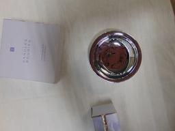 All N I B Lot: Avon Wellness Aroma Lamp; 2 Candle Bougie Heavy Chrome Metal