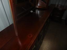 Vaughn - Bassett Solid Cherry Wood Dresser W/ Folding Tri - Mirror  (LOCAL PICK UP ONLY)