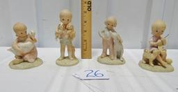 Lot Of 4 Lefton China Porcelain Figurines