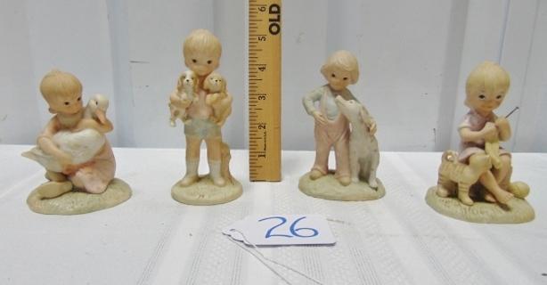 Lot Of 4 Lefton China Porcelain Figurines