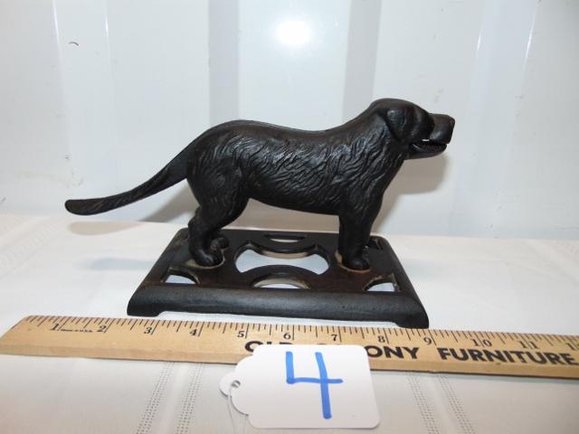 Vtg Bradley & Hubbard Black Cast Iron Dog Nutcracker No. 24 H