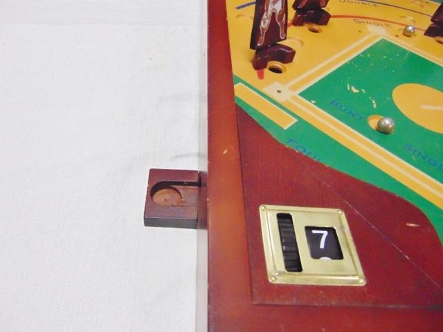 Vtg Miniature Table Top Baseball Pinball Game