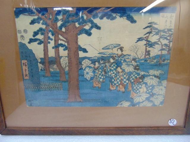 2 Antique Pre 1900 Japanese Woodblock Prints