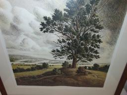 Vtg Signed & Numbered Lithograph " Hanover Hill " By Thomas Locker W/ C O A