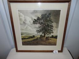 Vtg Signed & Numbered Lithograph " Hanover Hill " By Thomas Locker W/ C O A