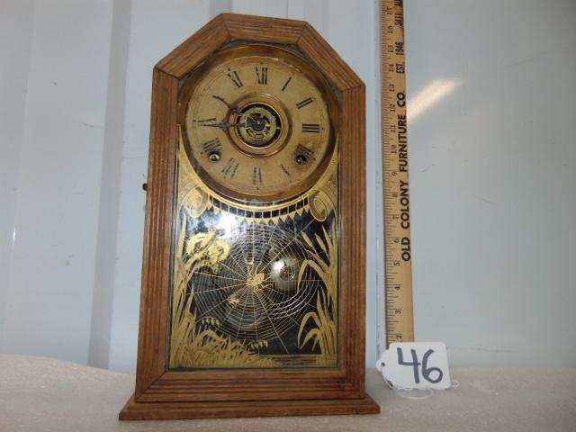 Antique Key Wind Mantle Clock