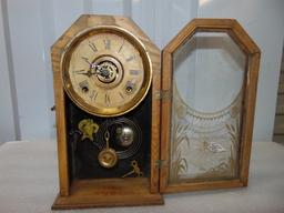 Antique Key Wind Mantle Clock