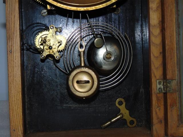 Antique Key Wind Mantle Clock