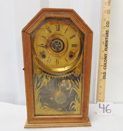 Antique Key Wind Mantle Clock