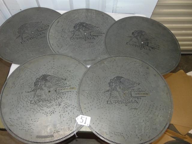 Lot Of 5 Zinc Euphonia 20 1/2" Discs