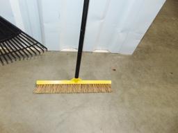 Garden Rake, Yard Rake & A Floor Sweeper