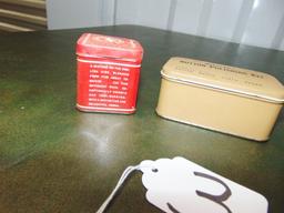3 Vtg Tins: W W I I Military Button Polishing Kit; Donniford Tobacco Tin &