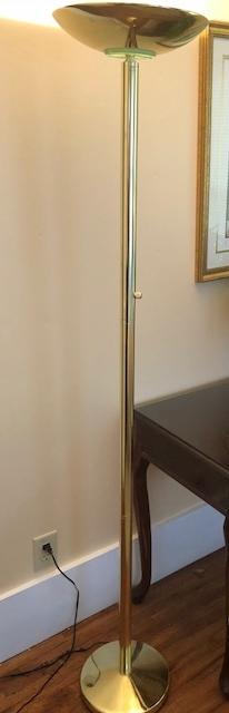 Gold Tone Metal Halogen Torche Floor Lamp (Local Pick Up Only)