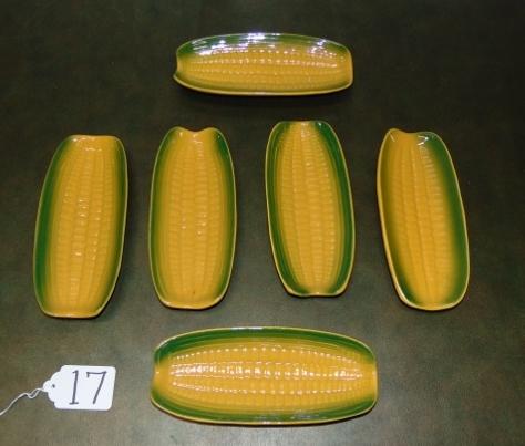 Set Of 6 Shawnee Style Corn On Cob Dishes Made In Brazil