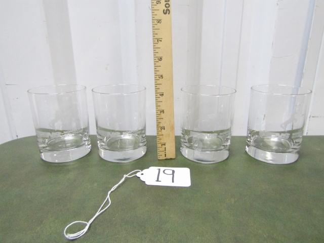 Set Of 4 Norfolk Southern Railroad Highball Glasses