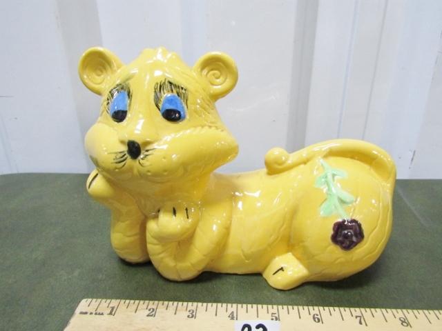 Vtg Ceramic Tiger Bank