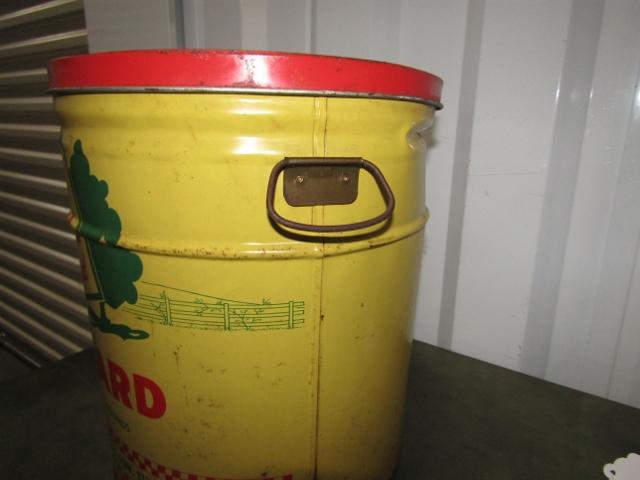 Vtg Elm Hill Brand 45 Lb. Metal Lard Bucket