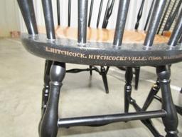 Set Of 5 Genuine Post 1946 L. Hitchcock Stenciled Dining Room Chairs ( Local Pick Up Only )