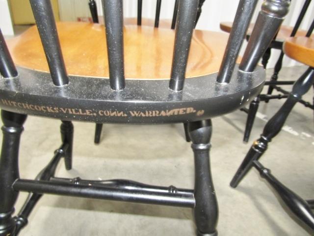 Set Of 5 Genuine Post 1946 L. Hitchcock Stenciled Dining Room Chairs ( Local Pick Up Only )