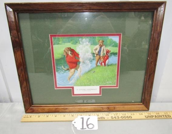 Vtg Arthur Sarnoff " A Cooling Experience " Print