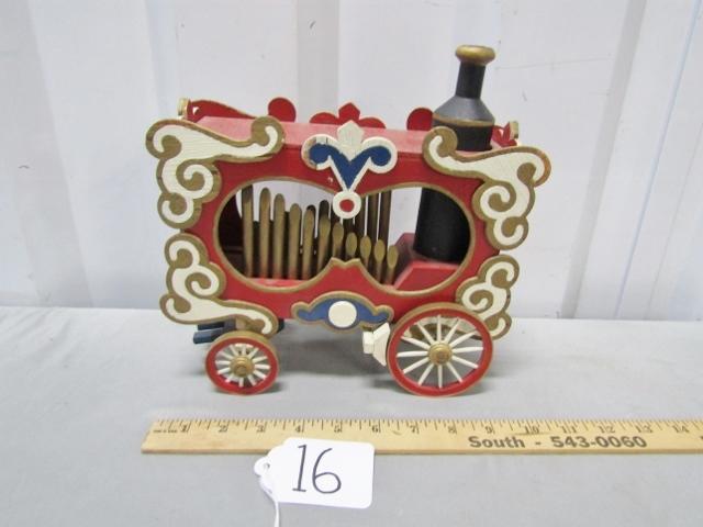 Vtg Wooden Hand Made And Hand Painted Calliope