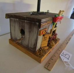 Never Used Hand Made Birdhouse Signed Baker 96