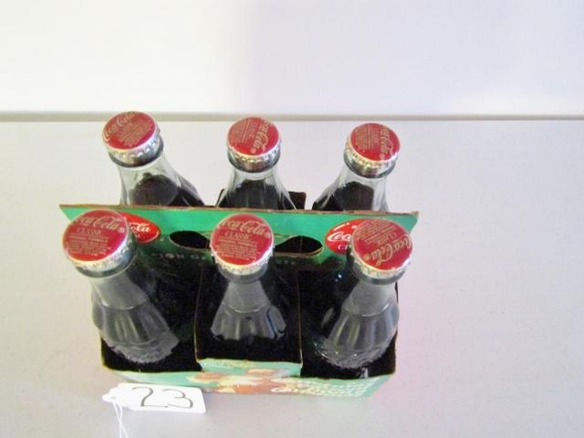 6 Pack Of Vtg 8 Ounce Coca Cola Unopened Bottles W/ Cities On Bottom