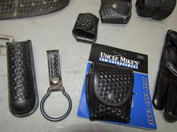 Lot Of Never Used Police Equipment: Dual Retention Holster; Belt,