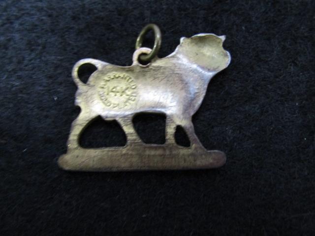 Vtg 1920s 14 K Gold Plated Bull Durham Charm / Pendant