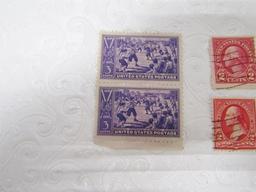 Two 1939 U. S. 3 Cents Centennial Of Baseball Stamps And Two 1908-09 U. S. 2 Cents