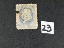Rare 1870 Benjamin Franklin 1 Cent Stamp
