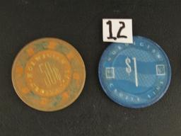 3 Vtg Norwegian Cruise Line Gaming Chips