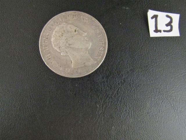 1848 F Ein Thaler Friedrich August Dresden German States Coin