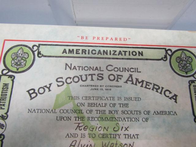 Boy Scouts Of America Scoutmaster's Certifications From 1916-1941
