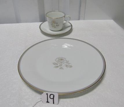 Vtg Noritake " Blair Rose " China Service For 4