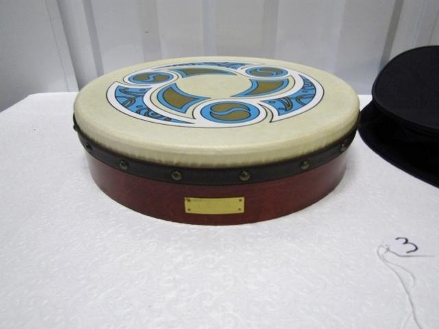 Walton's 15" Irish Bodran (hand Drum ) W/ Carry / Storage Case