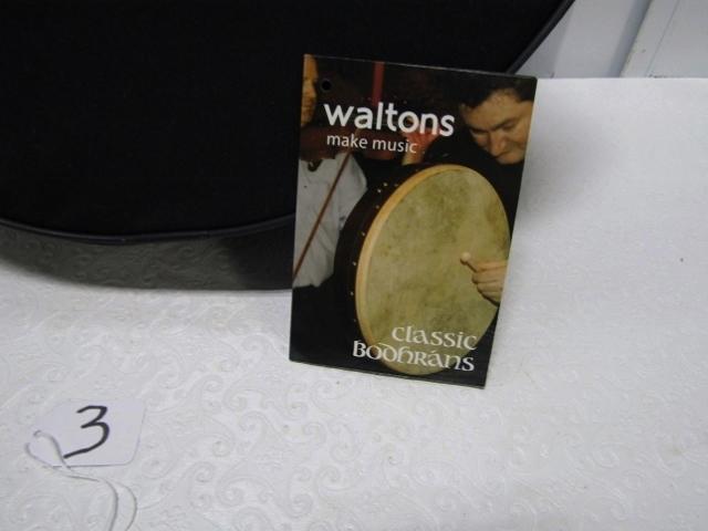 Walton's 15" Irish Bodran (hand Drum ) W/ Carry / Storage Case