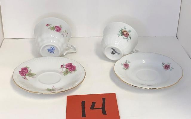 Five Tea Cups And Matching Saucers