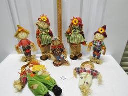 Lot Of 7 Scarecrows